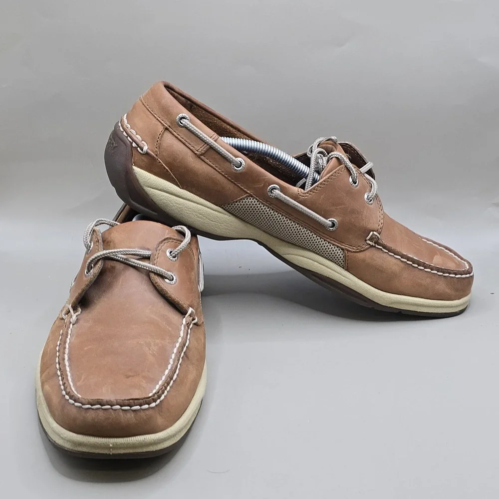 Sperry Top-Sider Intrepid 2 Eye Brown‎ Leather Boat Shoes 0276308 Men Size US 13